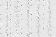 Procreate Snake stamps with flowers., a Brush Add-On by AnnaPolitmerskaja (Thumbnail 5 of 8)