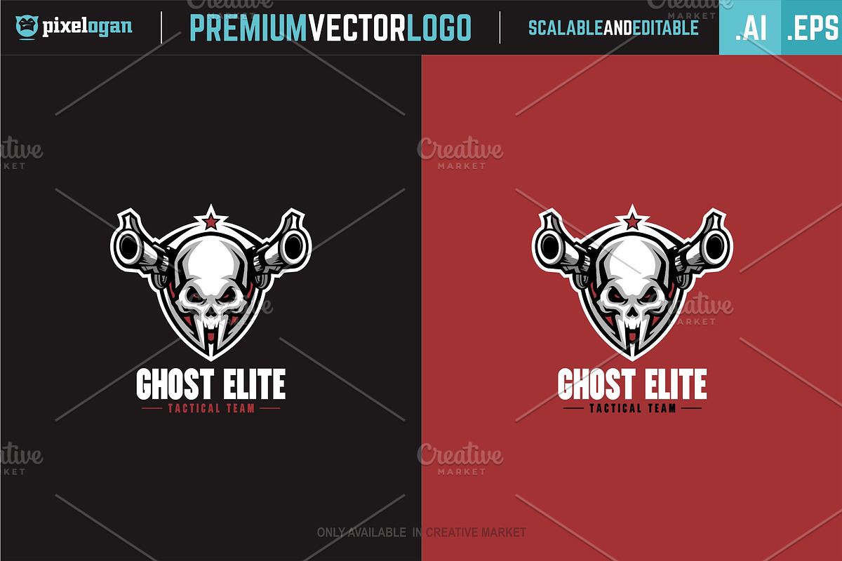Ghost Elite Logo, a Branding & Logo Template by pixelogan (Photo 2 of 3)