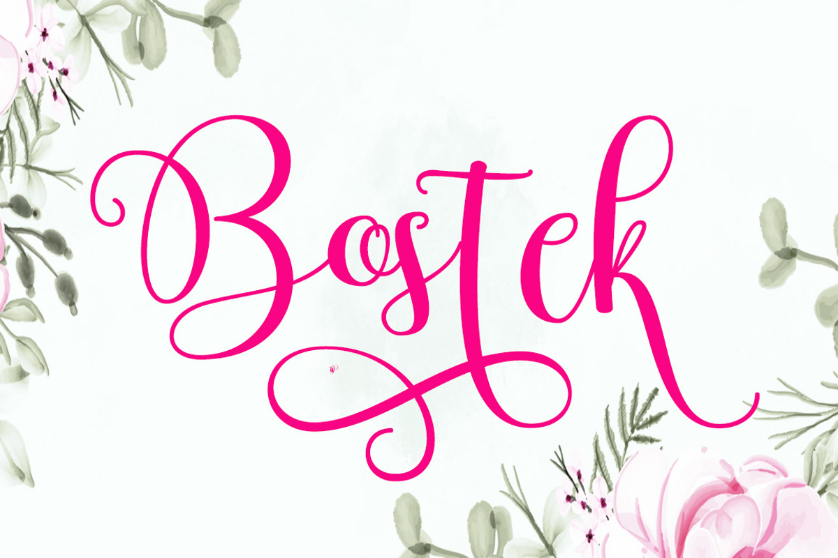 Bostek, a Script Font by Gatype (Photo 1 of 9)