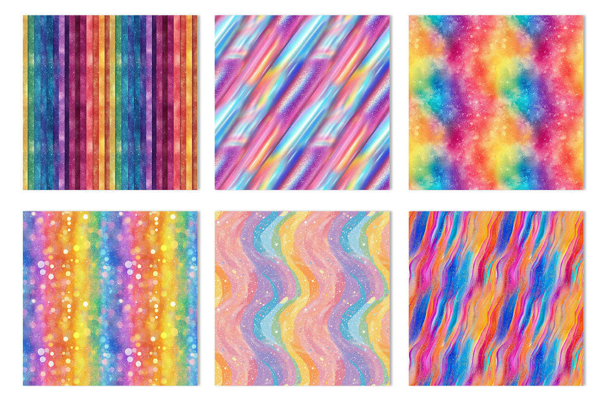 Rainbow Blur and Glitter Pattern Pap, a Pattern Graphic by Canvas Craft (Photo 2 of 3)