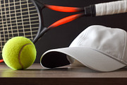 Tennis Ball and White Cap Beside a Racket, a Sports & Recreation Photo by Davizro's Market (Thumbnail 1 of 2)