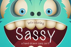 Sassy: a Hand-Drawn Sans Serif Font