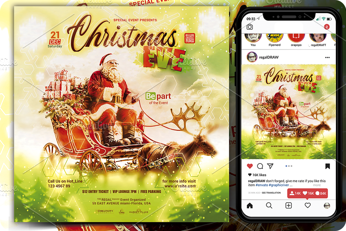 Christmas Event Flyer, a Flyer Template by regalDRAW (Photo 4 of 6)