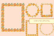 Autumn Books vector clipart patterns, an Education Illustration by Carpet Tapete Pretzel (Thumbnail 4 of 13)