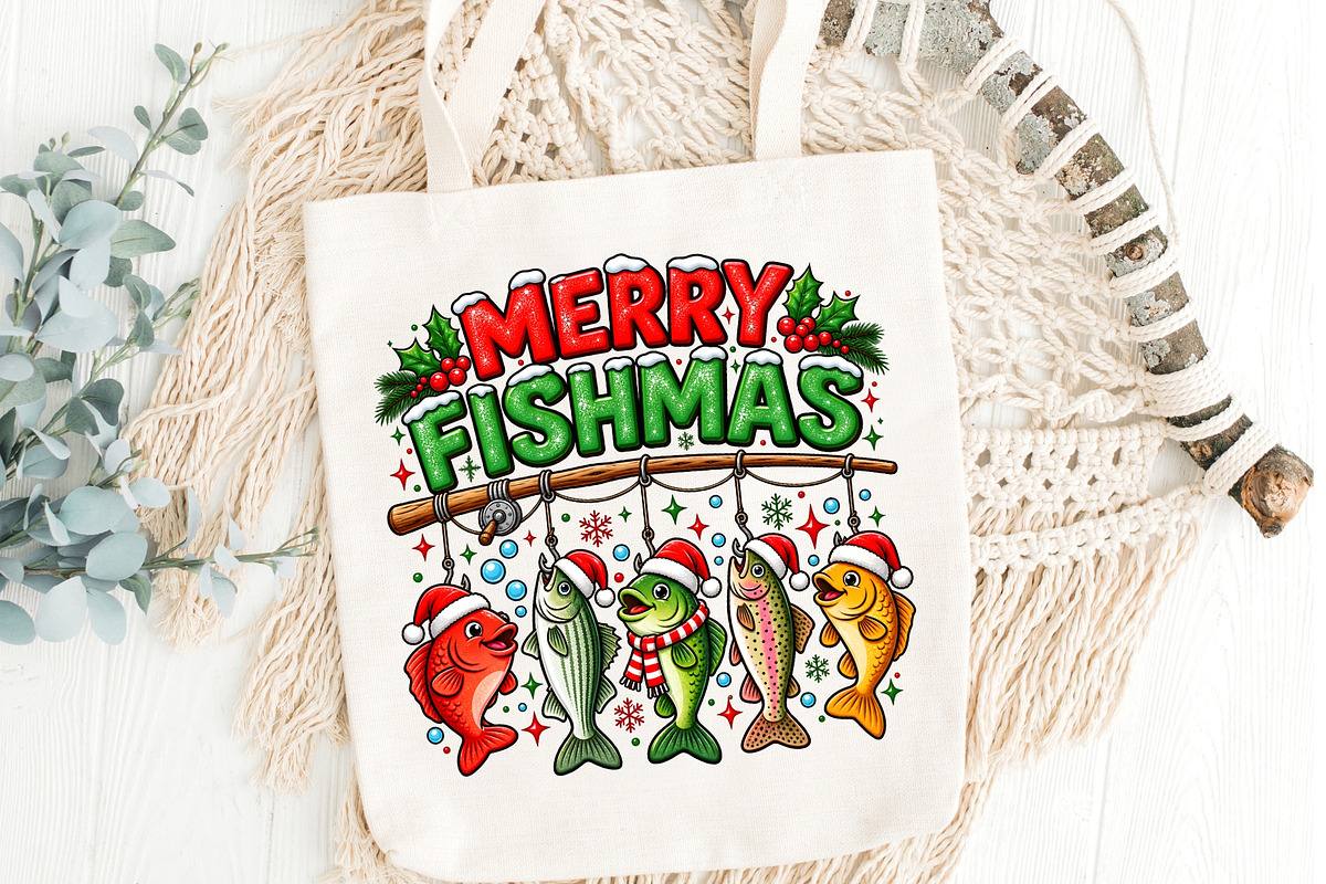 Merry Fishmas Funny Christmas PNG, an Object Graphic by Zahyl Studio (Photo 5 of 7)