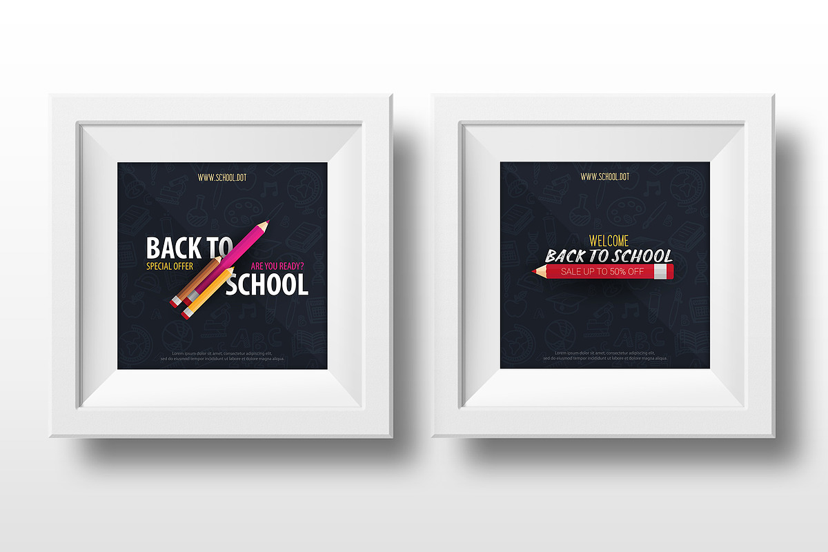 Back to School Creative banners, a Social Media Template by Leo Edition (Photo 3 of 4)