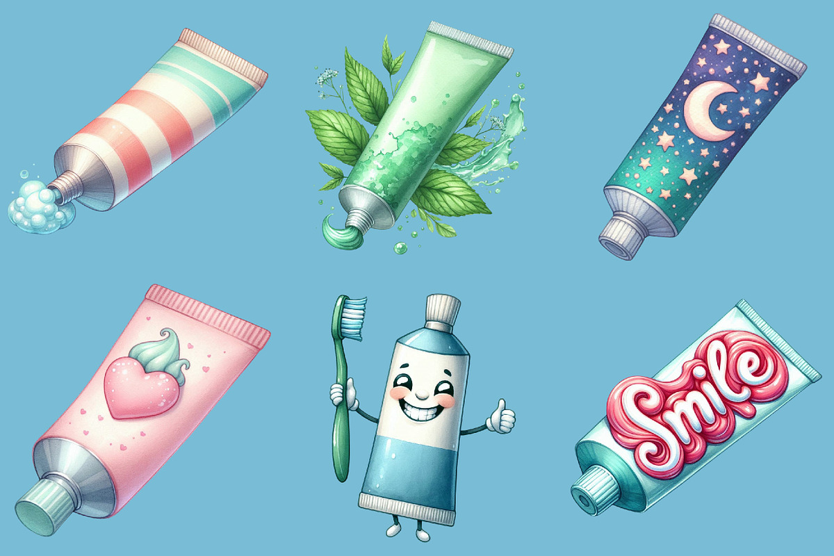 Toothpaste Clipart, an Illustration by DreamCafeArt (Photo 2 of 7)