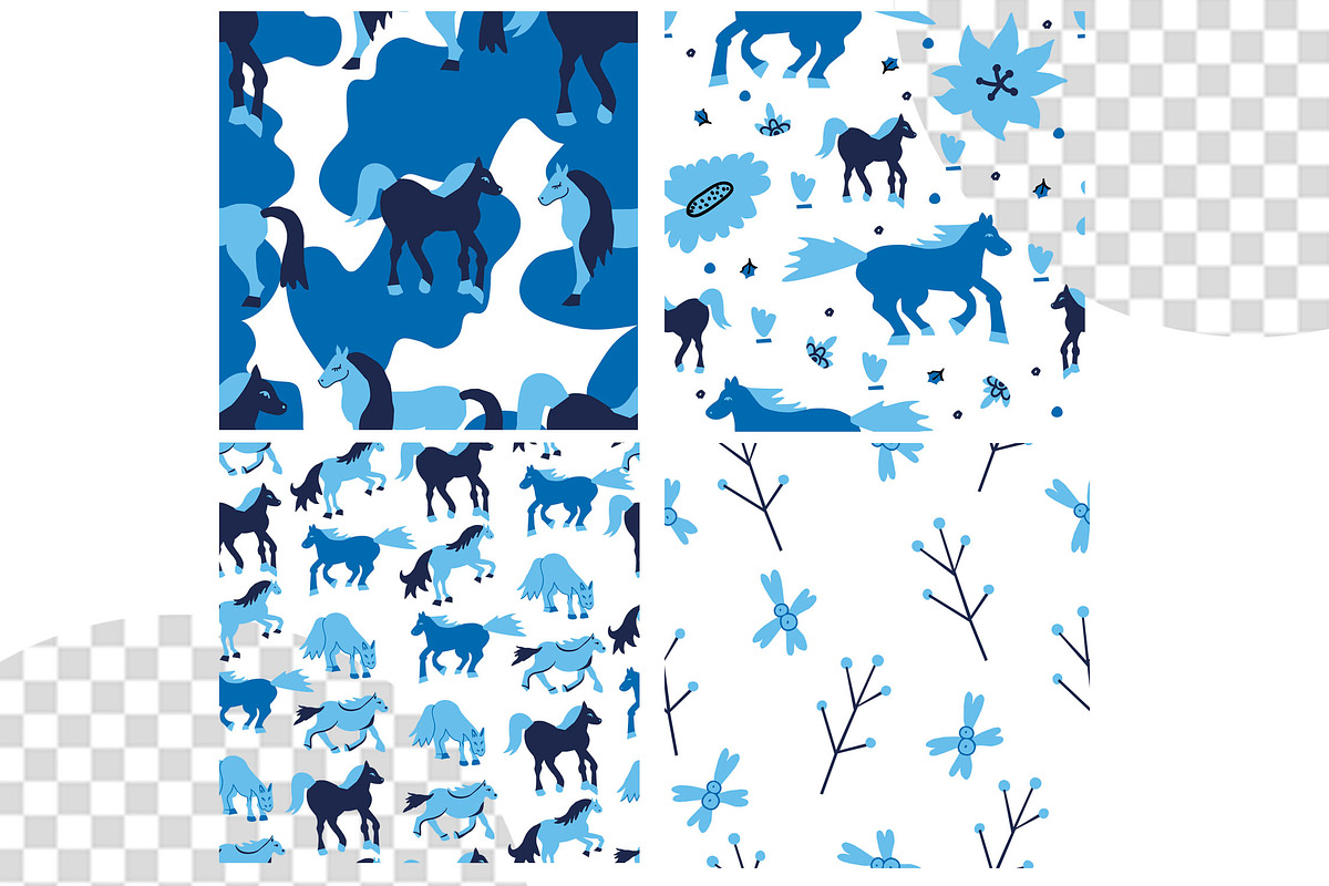 Winter horse pattern svg, a Pattern Graphic by Lucyinyourheart (Photo 4 of 8)