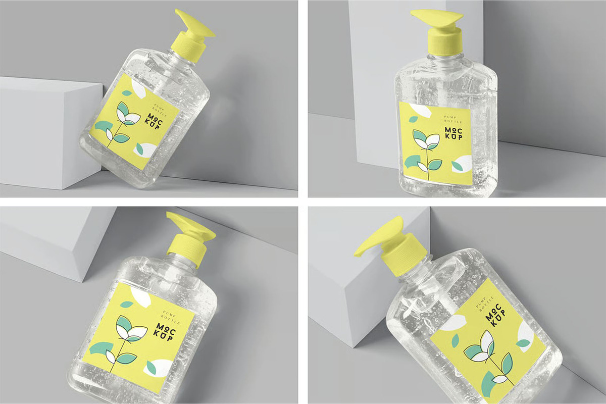 Dispenser Pump Bottle Mockups, a Product Mockup by megostudi0 (Photo 1 of 6)
