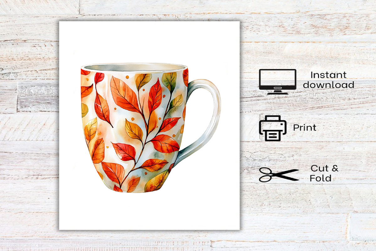 Thanksgiving Coffee Latte Clipart, an Illustration by Canvas Craft (Photo 8 of 8)