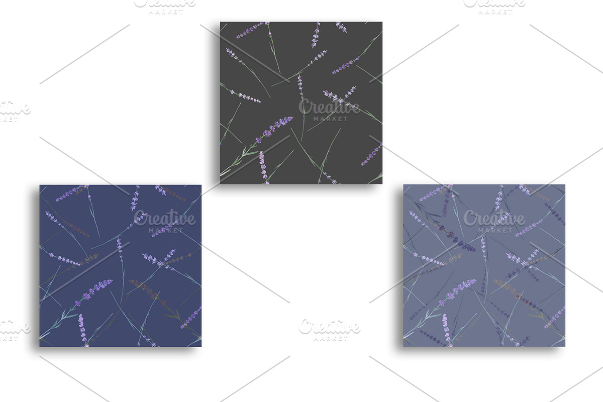 Watercolor Lavender Seamless Pattern, a Pattern Graphic by NKTKNS (Photo 3 of 5)