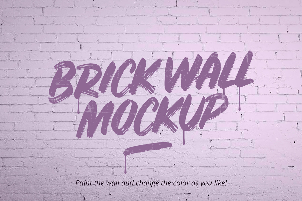 Brick Wall Mockup Template, a Household Mockup by Graphic Ghost (Photo 3 of 3)