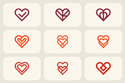 Geometric Heart Logo Bundle, a Branding & Logo Template by Vectorium Studio (Thumbnail 2 of 2)