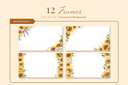 Sunflower Blooming Watercolor, an Object Illustration by CreativeValuation (Thumbnail 5 of 15)