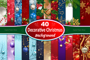 Christmas Decoration Wallpaper, a Background Graphic by Digital Studio