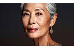 Graceful older woman with gray hair, a Beauty & Fashion Photo by Igor Tichonow