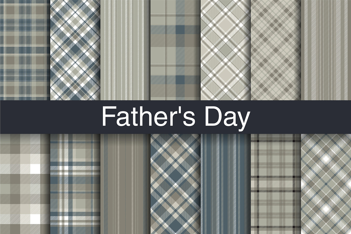 #19 Father's Day Patterns EPS + JPG, a Pattern Graphic by Plaid4You (Photo 1 of 10)