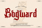 Bogward - Blackletter Font, a Blackletter Font by Dhabee (Thumbnail 1 of 16)