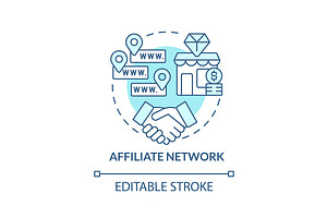 Affiliate network turquoise concept, an Icon by IMG Visuals