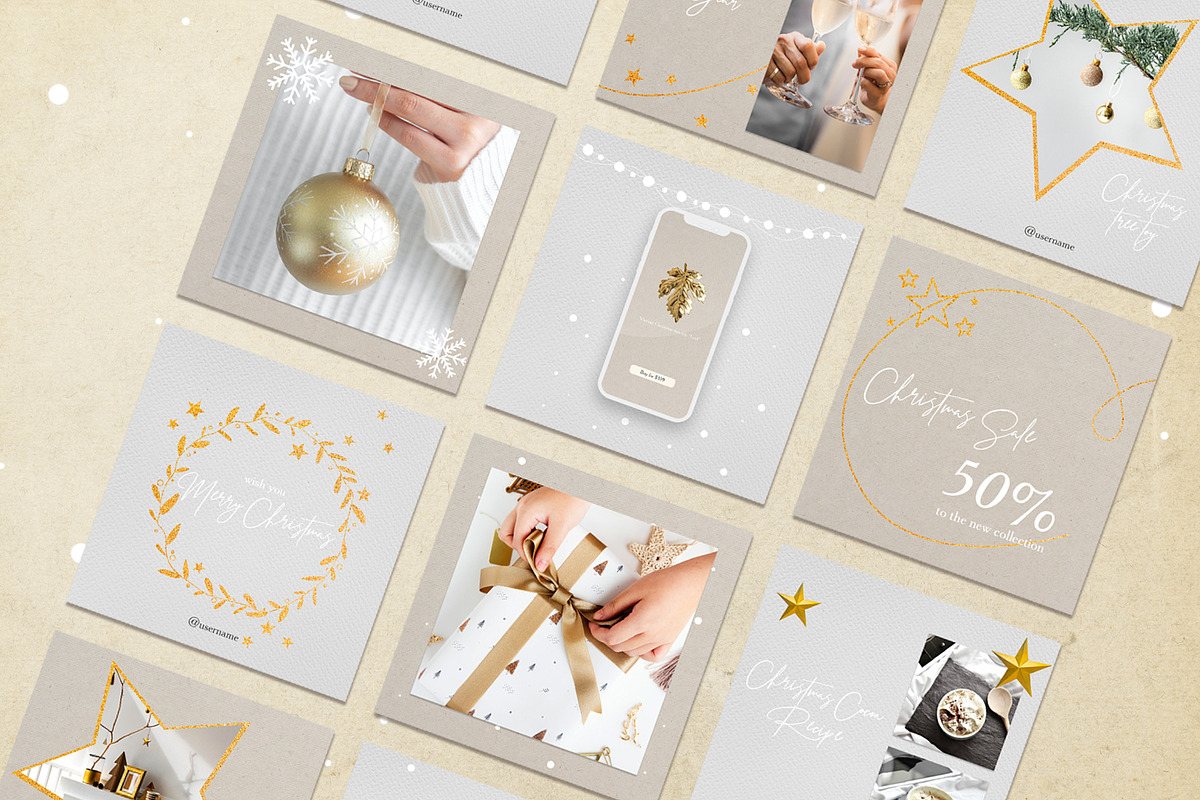 CHRISTMAS MOOD Instagram Templates, a Social Media Template by Olg Store (Photo 2 of 6)