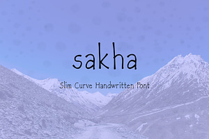 sakha - slim curve handwritten font