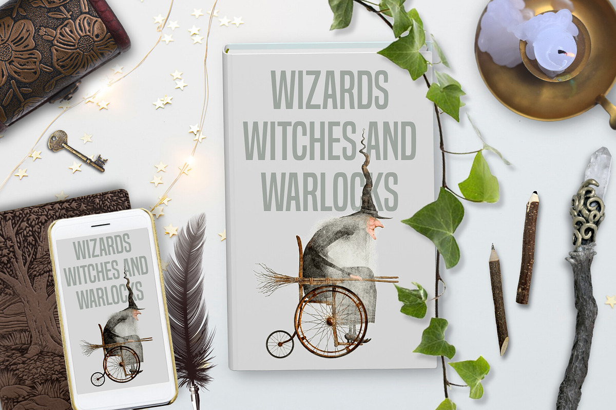 Fantasy Writers Desk Scene Creator, a Books & Magazine Mockup by Storyteller Design (Photo 2 of 9)
