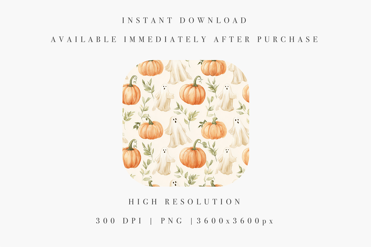 Cute Halloween Seamless Pattern, a Pattern Graphic by Pati Charm Studio (Photo 3 of 7)