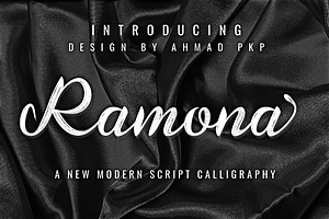 Ramona Font Script Calligraphy