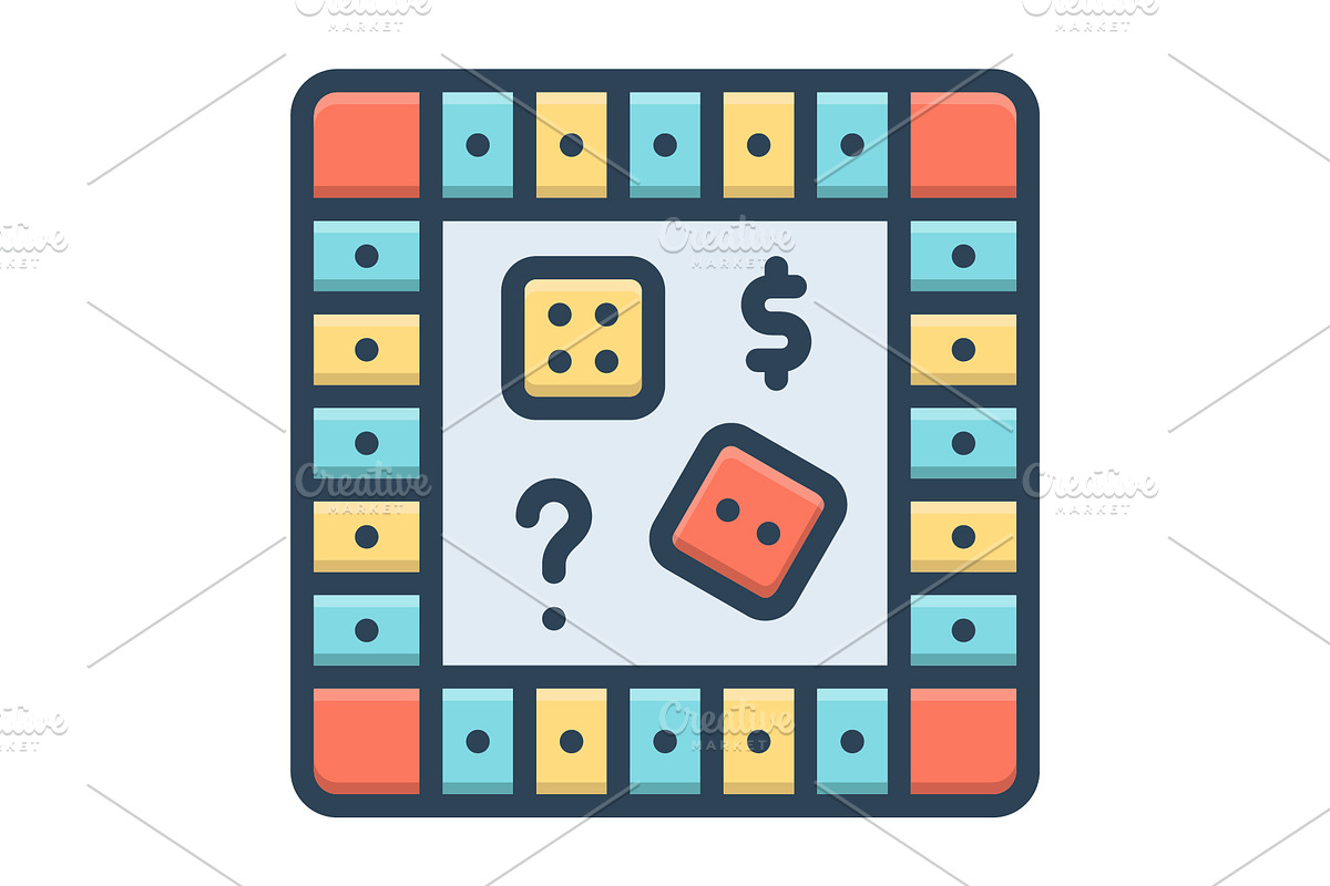 Monopoly hasbro color icon, a Duotone Icon by Creative priyanka