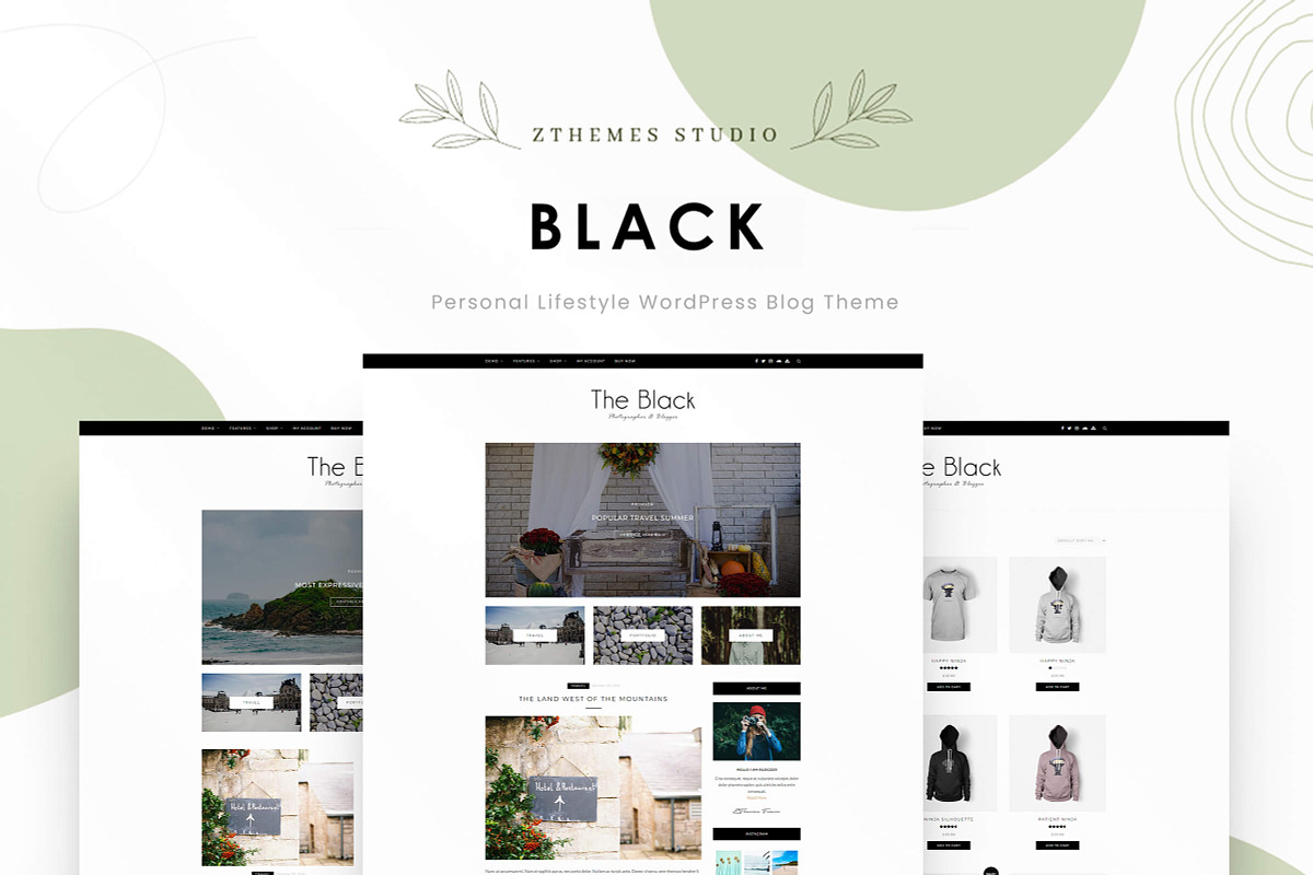 Black – Lifestyle and Travel Blog, a WordPress Template by ZThemes.net