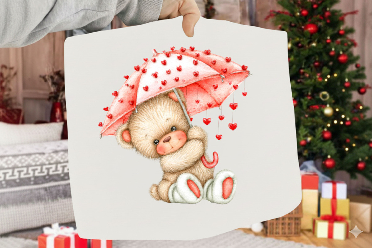 Valentine’s Day Teddy Bear Clipart, a Seasonal Illustration by SVGArt (Photo 5 of 5)