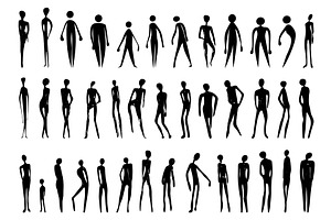 Abstract human silhouettes. Rock, a Person Illustration by Valerie Bodnar