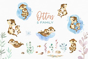 Otters & Family. Sea Collection, an Animal Illustration by StarJam (Thumbnail 3 of 4)