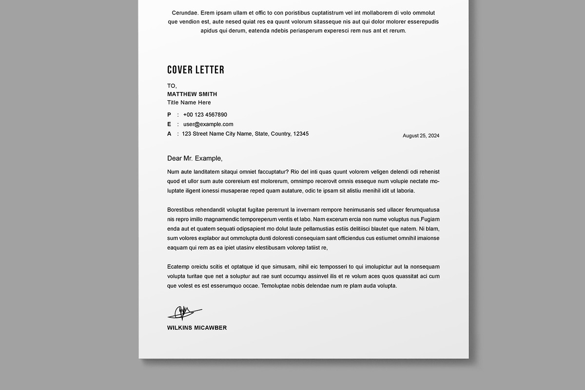 Resume Template, a Resume Template by MightyDesign (Photo 5 of 8)