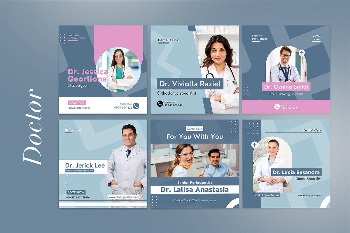 Dentist Instagram Template| CANVA, a Social Media Template by Azruca (Photo 9 of 17)