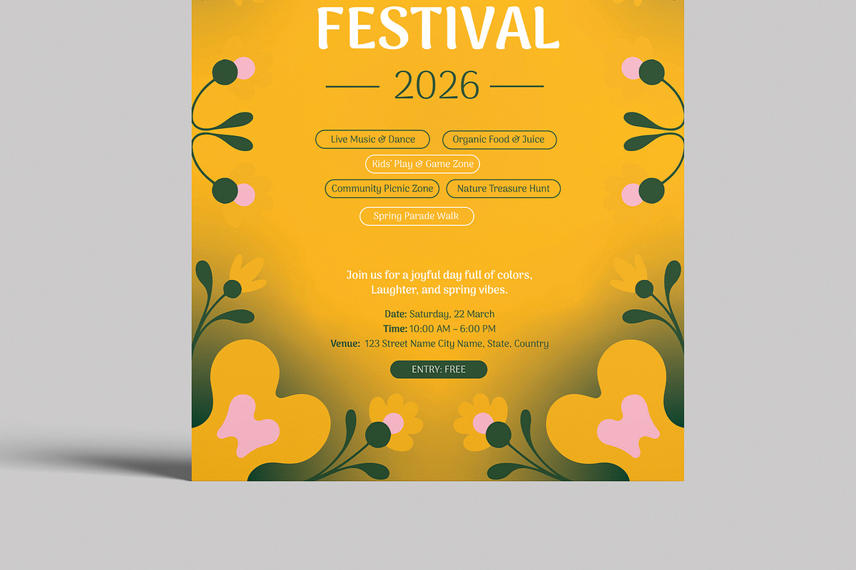 Spring Festival Flyer, a Flyer Template by MightyDesign (Photo 5 of 8)