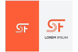 Monogram Icon Logo SF