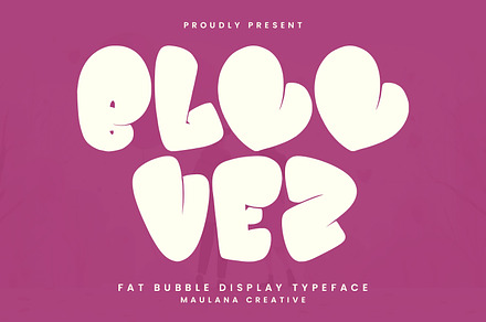 Bloovez Fat Bubble Valentine Font, a Sans Serif Font by Maulana Creative