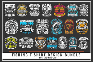 Fishing Quotes T Shirt Bundle