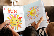 Happy Smiling Sun Clipart, Cute Sun, a Decorative Illustration by BrushstrokeArtGB (Thumbnail 8 of 9)