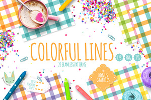 Colorful Lines - Seamless Patterns