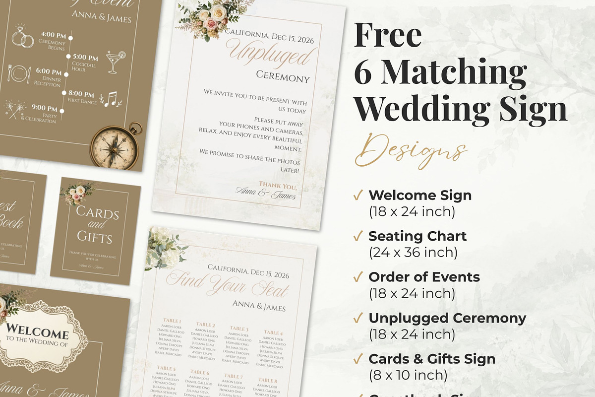 Romantic Beige Wedding Website, a Landing Page Template by Everyday Perfection (Photo 8 of 12)