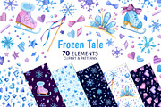 Frozen Tale Clipart & Patterns, an Illustration by Valin Malin (Thumbnail 1 of 11)