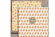 Peaches Digital Papers and Clipart, a Pattern Graphic by JennyL Designs (Thumbnail 6 of 7)