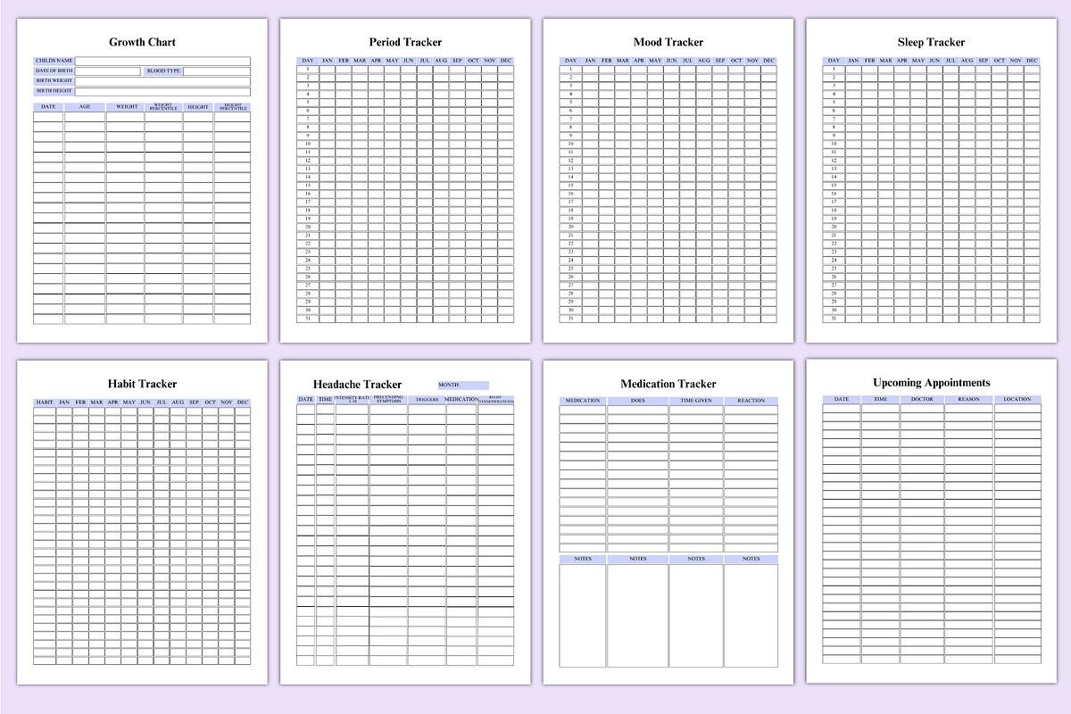 2025 Medical Planner For Canva, a Stationery Template by Shumaya (Photo 6 of 7)