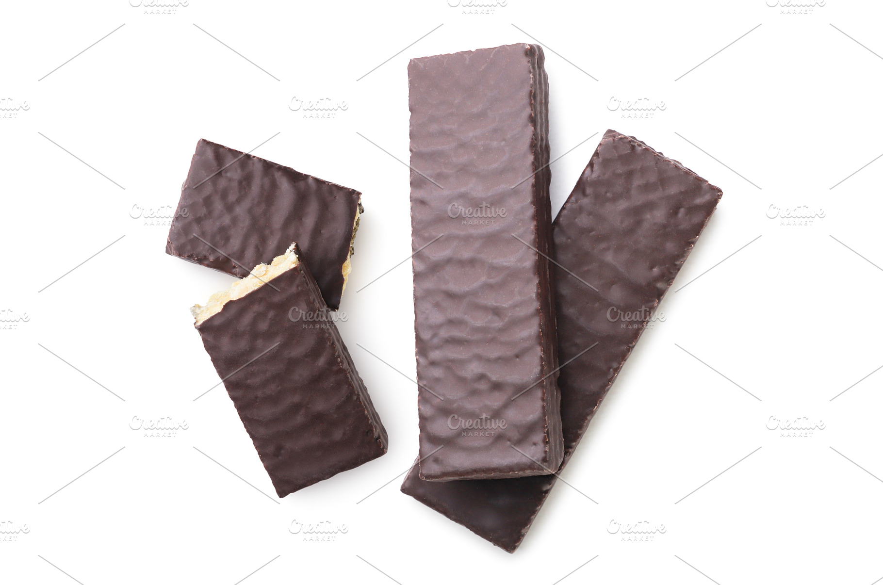 Chocolate wafers and a broken on a, a Food & Drink Photo by innakreativ