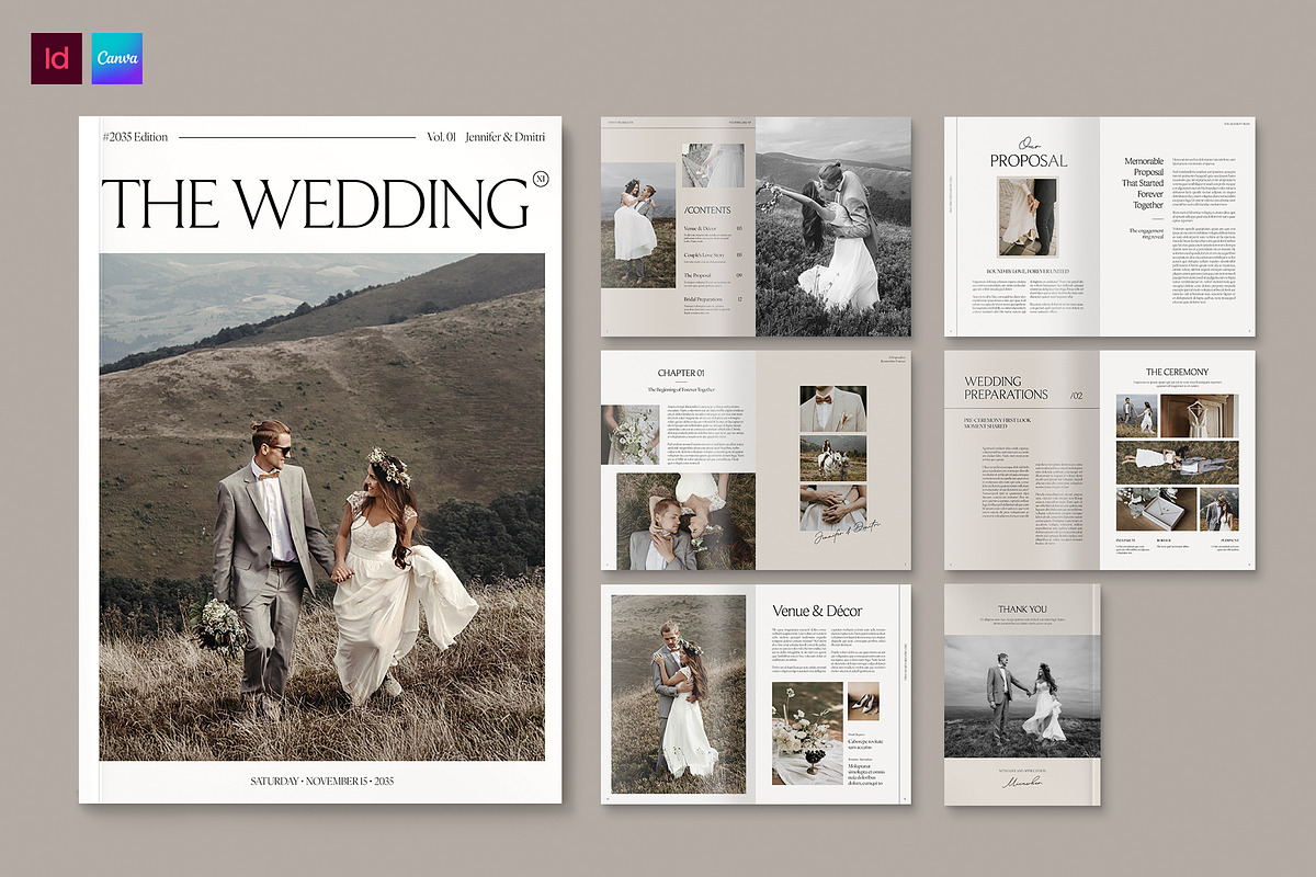 Wedding Magazine Template, a Brochure Template by BrandPacks (Photo 1 of 5)