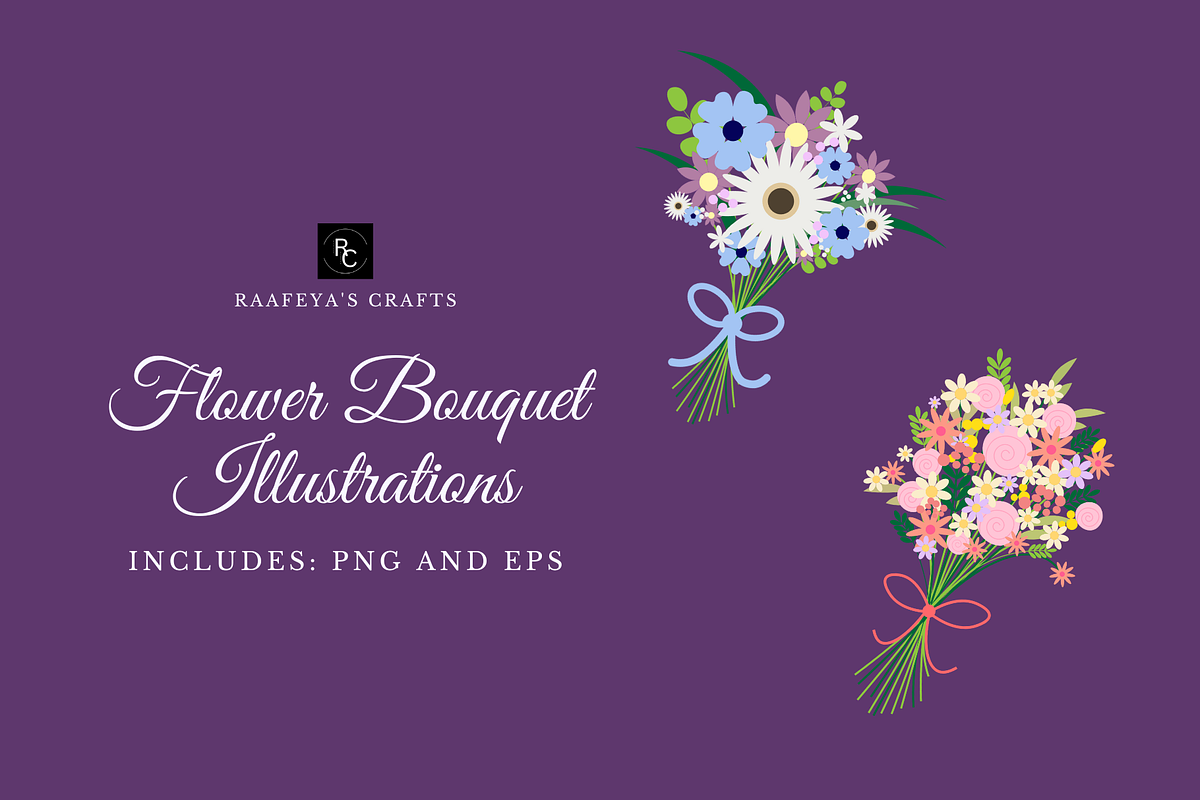 Flower Bouquet, a Seasonal Illustration by Raafeya's Crafts (Photo 1 of 3)