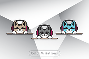 Funky Cute Cat Logo Template, a Branding & Logo Template by Heavtryq Design (Thumbnail 2 of 4)