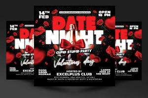 Valentines Day Date Night Flyer, a Flyer Template by RTXdesinger99